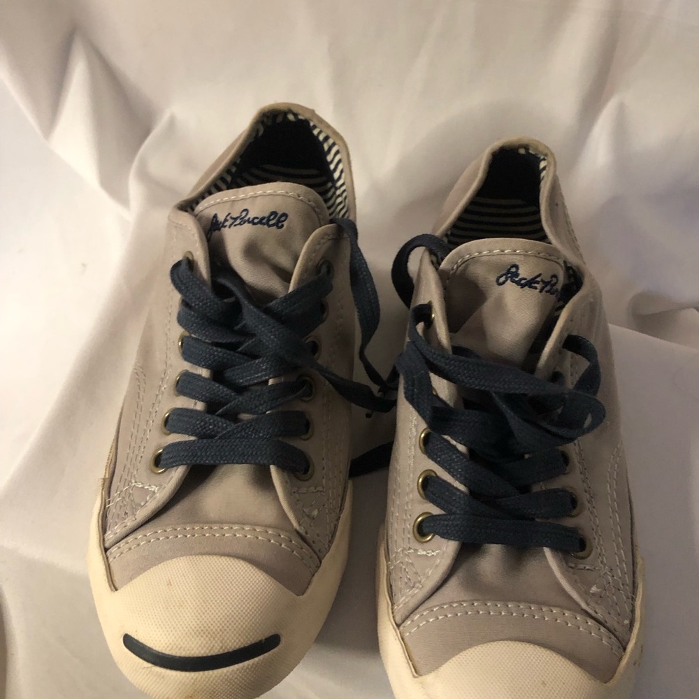 Kids Gray Jack Purcell Converse sneakers